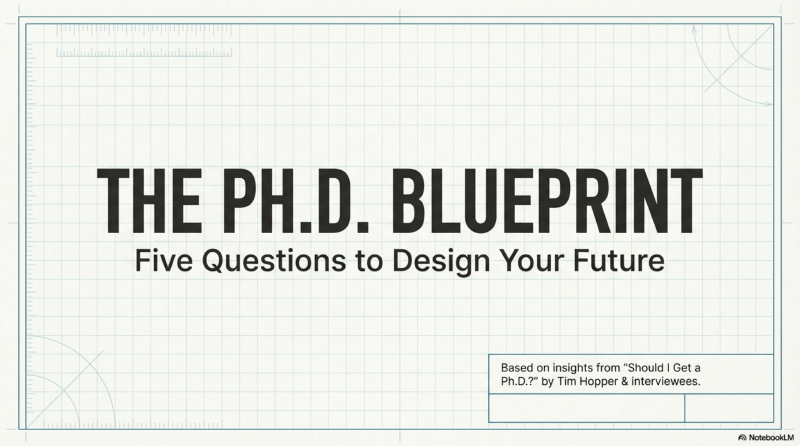 Featured image of post The Ph.D. Blueprint: Five Questions to Design Your Future